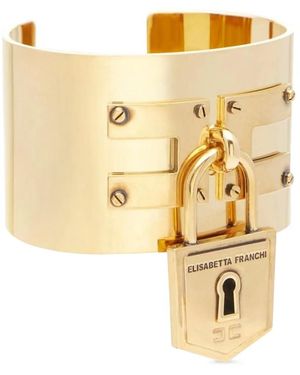 Elisabetta Franchi Bracelet Padlock - Metallic