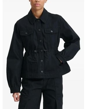 Cecilie Bahnsen Candida Drawstring-Waist Denim Jacket - Blue