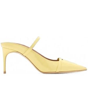 Malone Souliers Aurora Patent-Leather Mules - Metallic