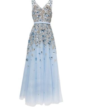 Saiid Kobeisy Bead-embellished Tulle Gown - Blue