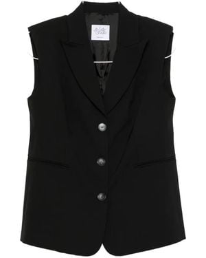 LE SULLY STUDIO Chaleco Con Botones - Negro