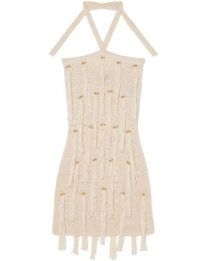 Alanui Cape Jasmine Mini Dress - Natural