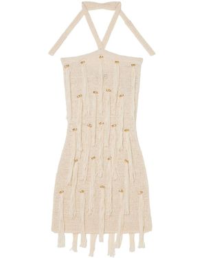 Alanui Cape Jasmine Mini Dress - Natural