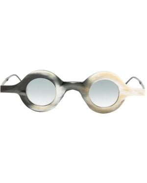 Rigards Round-Frame Sunglasses - White