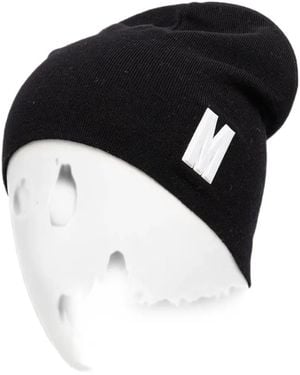 Moschino Appliqué Beanie Hat - Black
