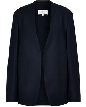 Maison Margiela Open-Front Collarless Jacket - Blue