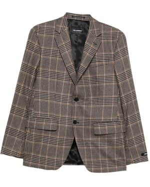 KARL LAGERFELD Checked Wool Jacket - Grey