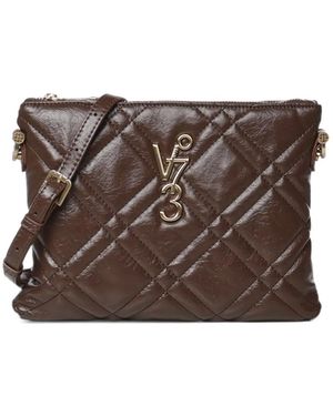 V73 Diaspro Quilted Logo-Plaque Cross Body Bag - Brown