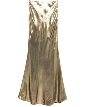 Self-Portrait Metallic-effect maxi skirt - Neutro