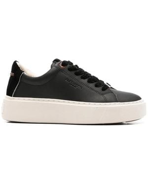 Alexander Smith Logo-Embossed Leather Sneakers - Black