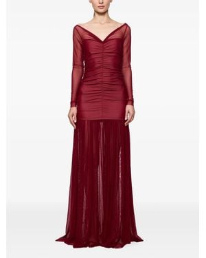 Atu Body Couture V-Neck Maxi Dress - Red