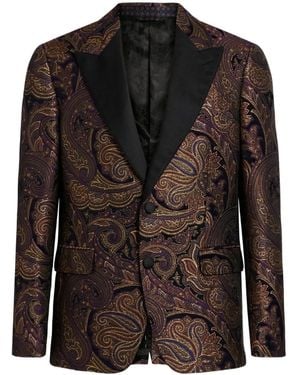 Etro Single-Breasted Blazer - Black
