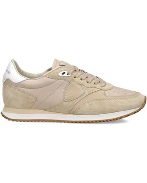 Philippe Model Blville Perforated Leather Sneakers - White