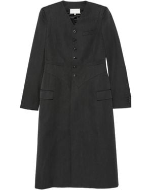 Maison Margiela Four-Stitch Single-Breasted Coat - Black