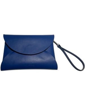 Kata Szegedi Nappa Leather Clutch Bag - Blue