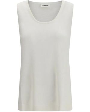 P.A.R.O.S.H. Haut À Design Sans Manches - White