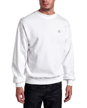Champion Eco Fleece Logo-Patch Sweatshirt - White