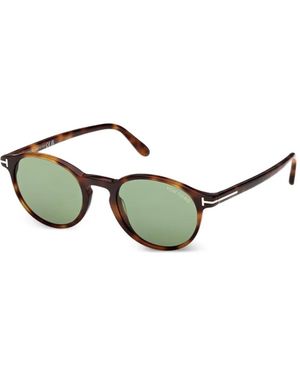 Tom Ford Round-Frame Sunglasses - Green
