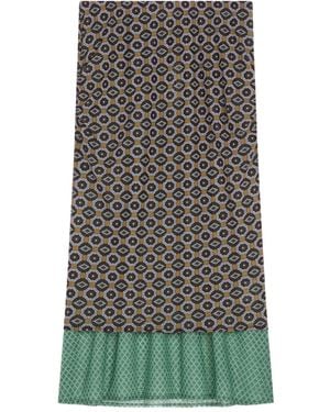 Dries Van Noten ジオメトリックパターン スカート - ブラウン