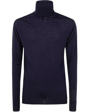 MD75 Roll-Neck Jumper - Blue