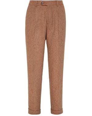 Brunello Cucinelli Button-Fastening Trousers - Brown