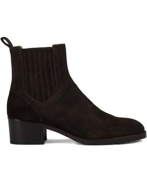 Doucal's Elastic-Panel Suede Boots - Black