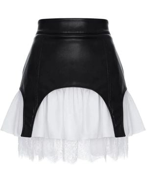 Hamza Swan Layered Skirt - Black