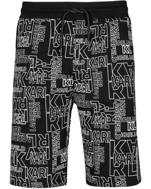 Karl Lagerfeld Logo Sweat Shorts - Grey