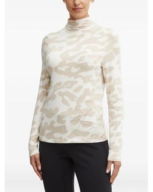 Sportalm Abstract-Print High-Neck Top - White