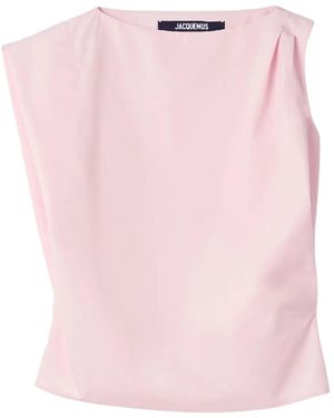 Jacquemus The Drap Asymmetric Top - Pink