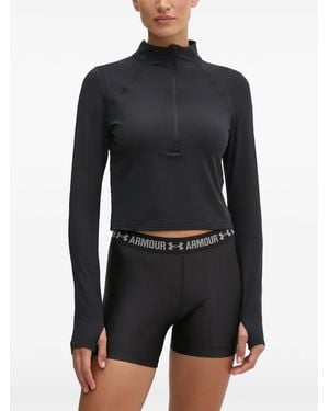 Under Armour Zip Long-Sleeve Top - Black