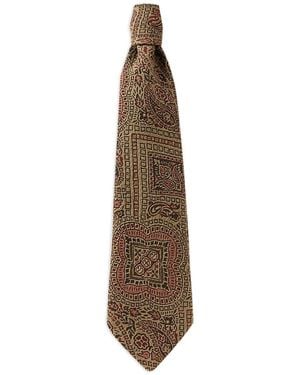 RRL Gemusterte Krawatte - Natur