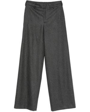 PT Torino Wide-Leg Wool Pants - Grey
