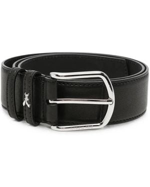 Patrizia Pepe Logo-Detail Leather Belt - Black