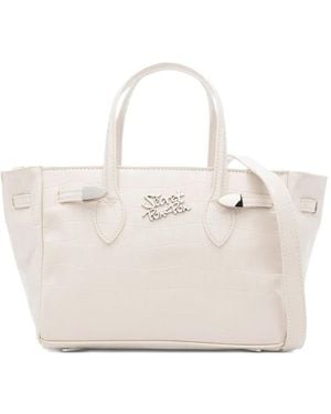 Secret Pon-pon Leather Shoulder Bag - ナチュラル