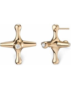 MINED+FOUND Reminisce Jacks Diamond Earrings - Metallic