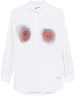 Jean Paul Gaultier Rose-print shirt - Weiß