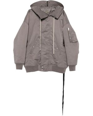 Rick Owens Hooded Bomber Jacket - Grey