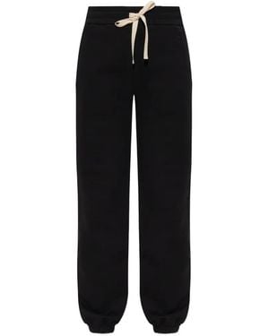 Jil Sander Sweatpants With Cuffed Legs - Black