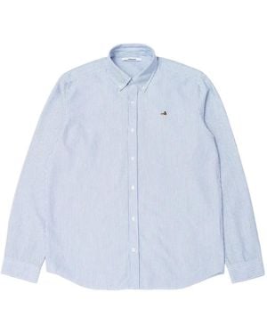 Edmmond Studios Duck Stripe-Pattern Shirt - Blue