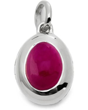 Monica Vinader Collar Con Medallón De Piedra De Nacimiento De Cuarzo - Rosa