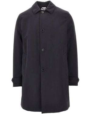 Aspesi Perfetto Button-Up Single-Breasted Coat - Blue