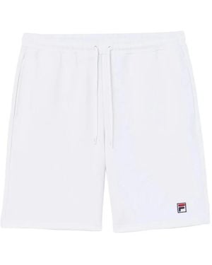 Fila Dominico Shorts Met Geborduurd Logo - Wit