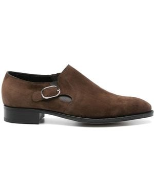 John Lobb Monk-Schuhe Aus Wildleder - Braun