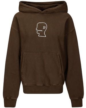 Brain Dead Sudadera con capucha y logo bordado - Verde
