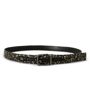 Dolce & Gabbana Snakeskin-Effect Leather Belt - White