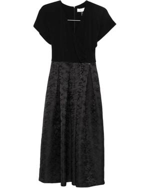 Nissa Floral-Pattern Dress - Black