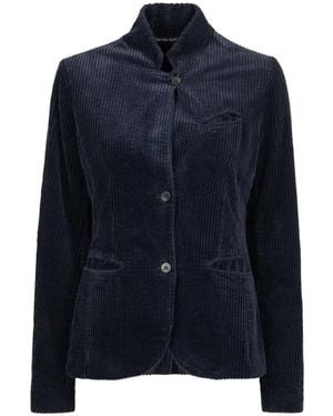Hannes Roether Veste En Velours Côtelé - Bleu