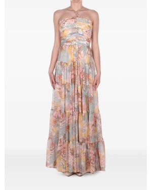 Ralph Lauren Floral-Print Ruffled Dress - Pink