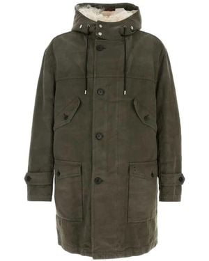 Fendi Camouflage-Print Hooded Parka - Green
